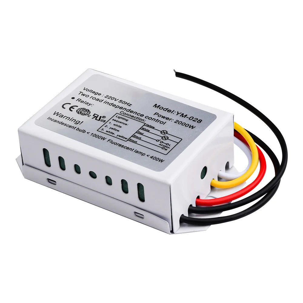 220V Two-Ways 3-Sections Digital Subsection Switch 2-Way Group Segmenter for Ceiling Light Independence Control Section Switch Oasis Select Default Title