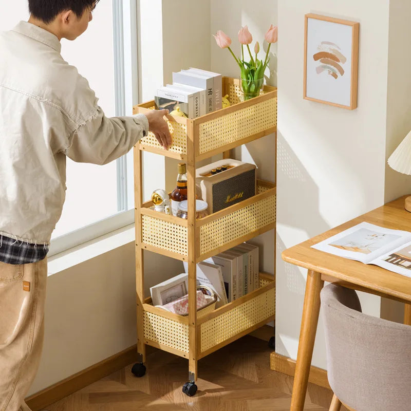 Shelf removable trolley side office under table book storage cabinet student schoolbag placement artifact Oasis Select