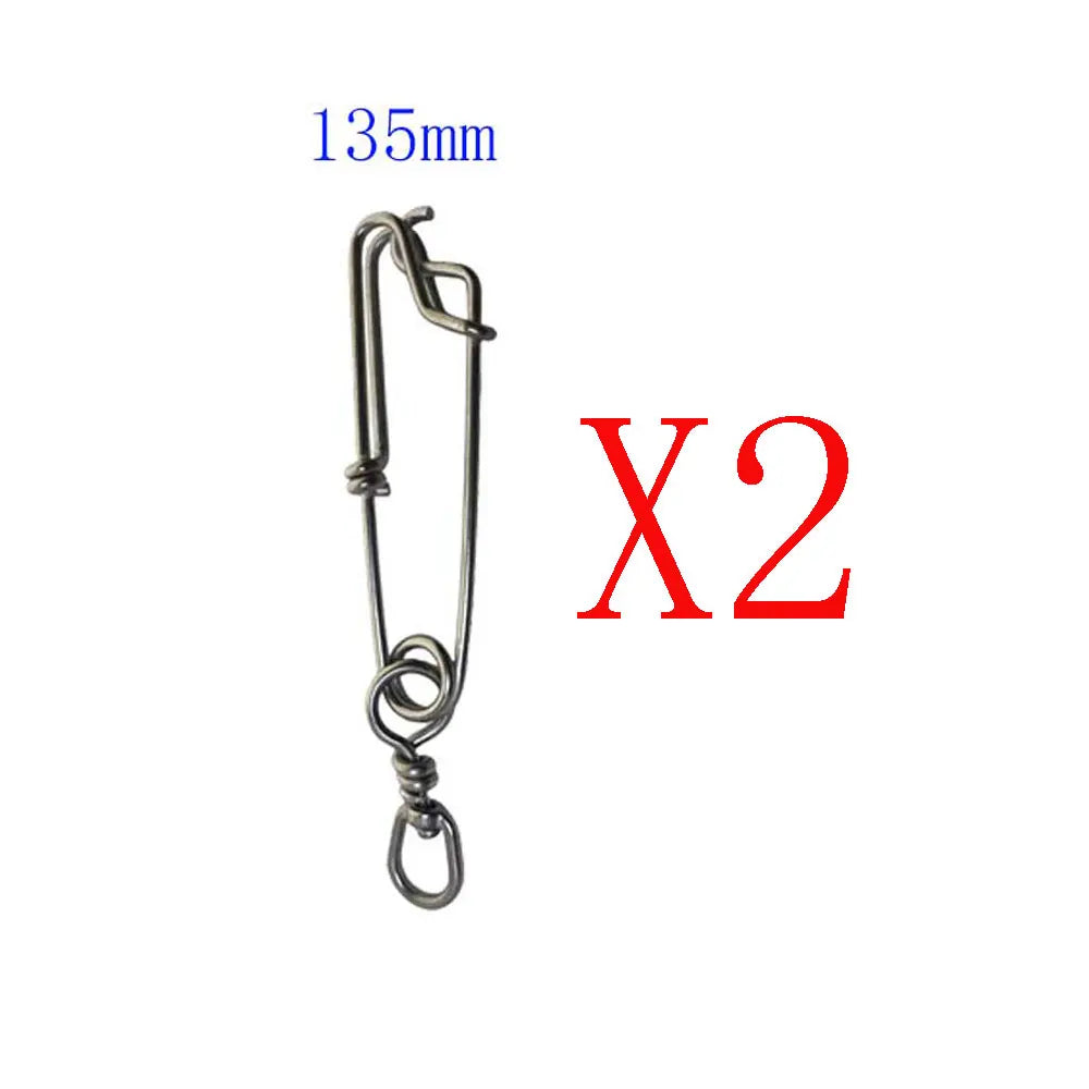 2PCS Stainless Steel Tuna Fishing Clip Snap with B.L Swivel for Spearfishing Long Line Fishing Accessories Fishing Tools Oasis Select 135mm