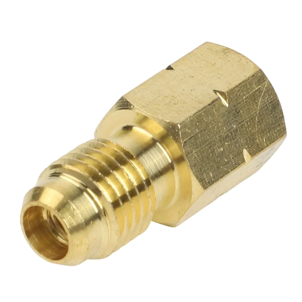 R32 Left-Handed 1/4 SAE Internal To 1/4 External Thread Adapter For R32 And R454B Canisters For HVAC Mini Split Vacuum Adapters Oasis Select