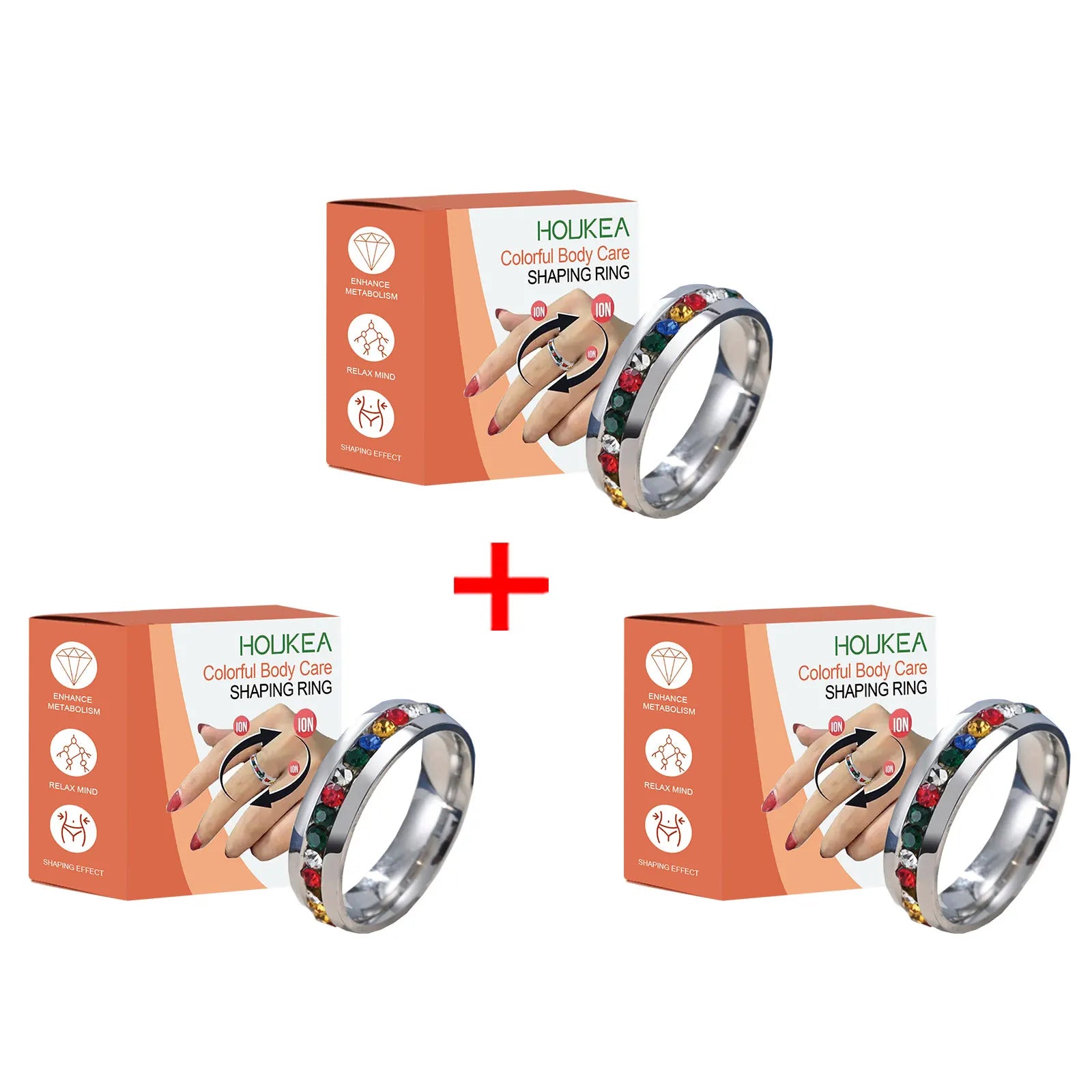 HOUKEA Slimming Ring – Blood Circulation & Body Shaper Slimming Wellness Ring Oasis Select 3pcs boxed