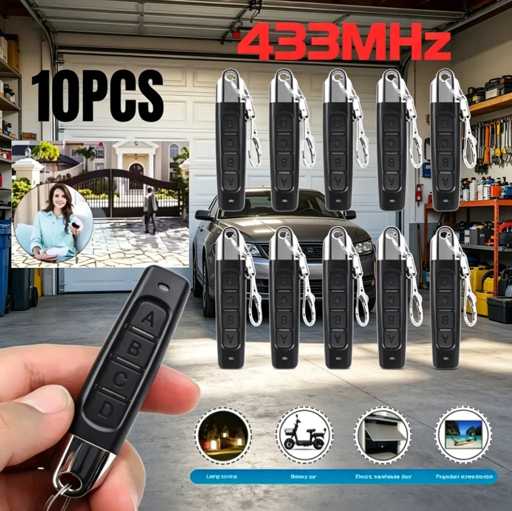 433MHz 4-Button Remote Control Duplicator 1/50PCS Clone Cloning Code for Car Key Garage Door Gate Opener Oasis Select