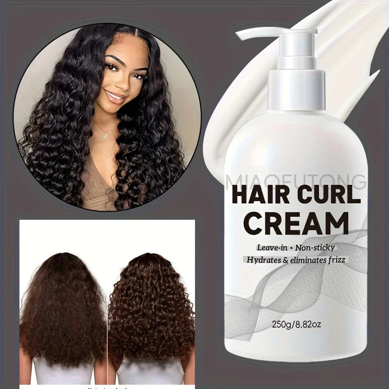 Strong Hold Curl Defining Cream with Argan Oil for Wavy Curls - Anti-Frizz Styling Cream for Long Lasting Bounce and Definition Oasis Select