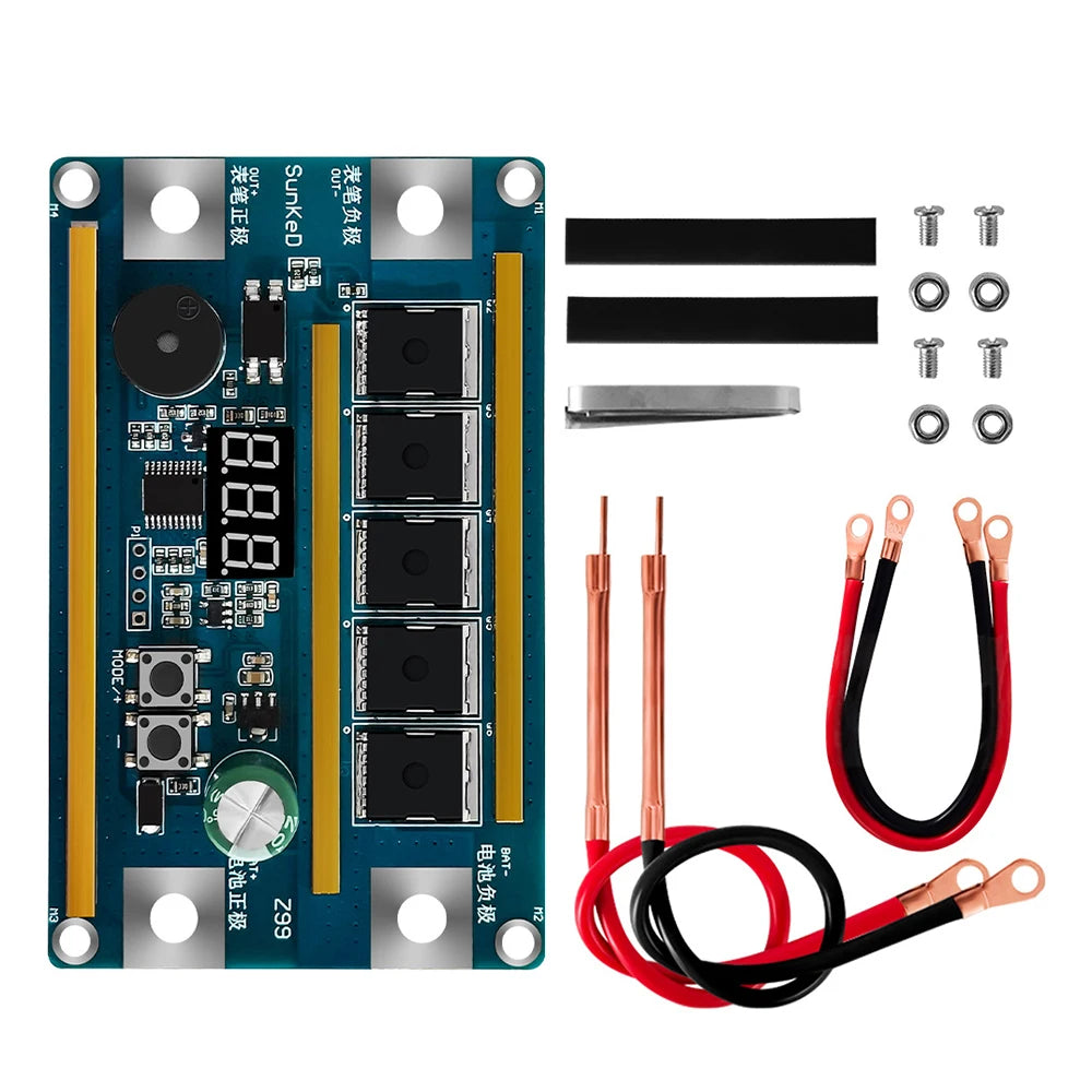 12V 99 Gears Spot Welder Kit Digital Power Adjustable Spot Welding Pen Control Board Nickel Sheet For 18650 Lithium Battery Oasis Select Kit