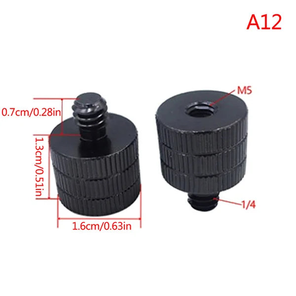1/4 to M4 M5 M6 M8 M10 Conversion Screw 3/8" Male to Female Thread Screw Mount Adapter Standard for Projector Tripod Oasis Select A12