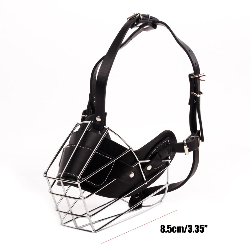 Dog Anti-Bite Metal Muzzle – Adjustable Breathable Basket Dog Basket Muzzle Oasis Select B One Size