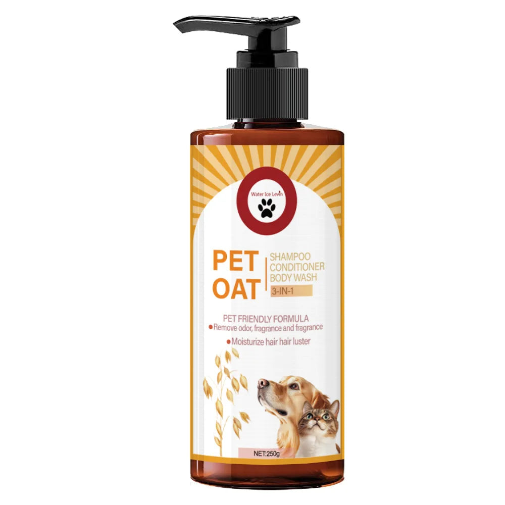 Pet Shampoo; Cleans Hair, Removes Odors, Makes Hair Soft and Not Dull, Has a Long-Lasting Fragrance, Is Specifically Designed for Pets, Suitable for Bathing Dogs and Cats Oasis Select 250g Pet Shampoo
