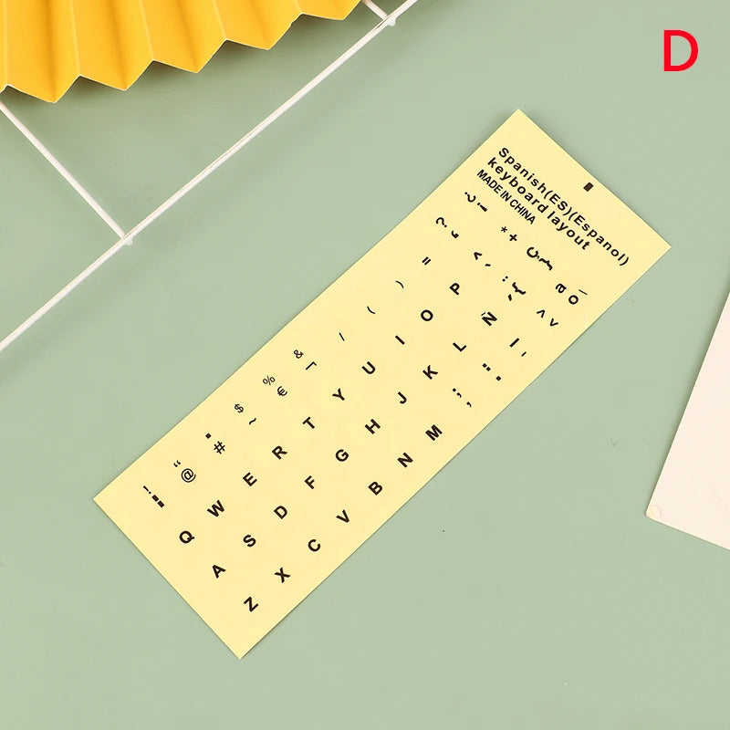 Spanish & Portuguese Transparent Keyboard Stickers | Laptop & PC