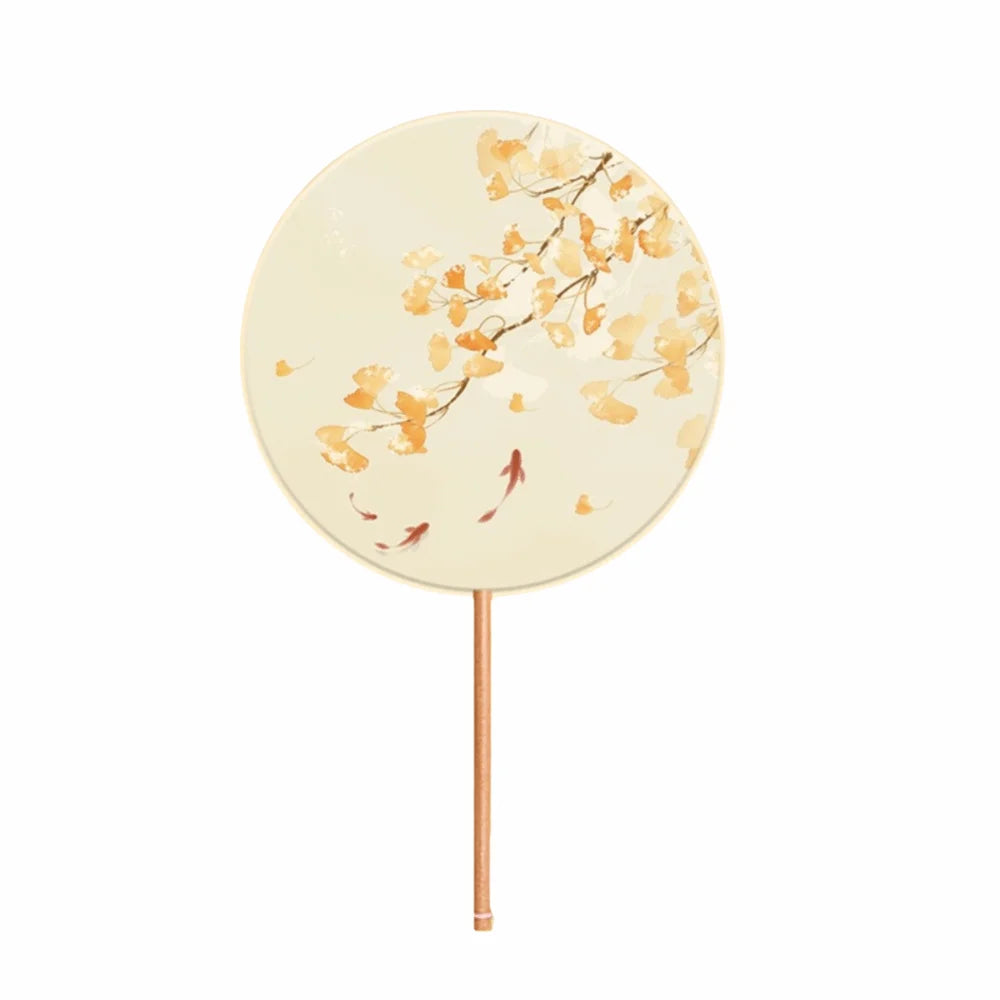 Silk Round Hand Fan – Vintage Chinese Ink Painting Design