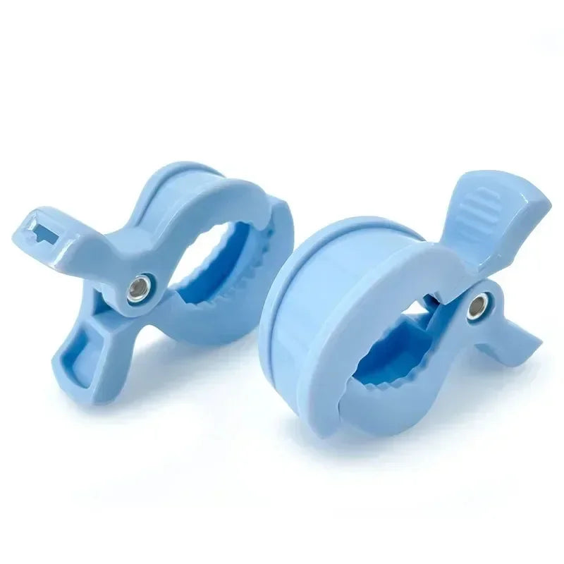 4/2PCS Baby Stroller Clamp Alligator Clip Pram Peg Portable Stroller Hook Baby Car Seat Clips Toddler Baby Stroller Accessories Oasis Select Sky blue 2pcs