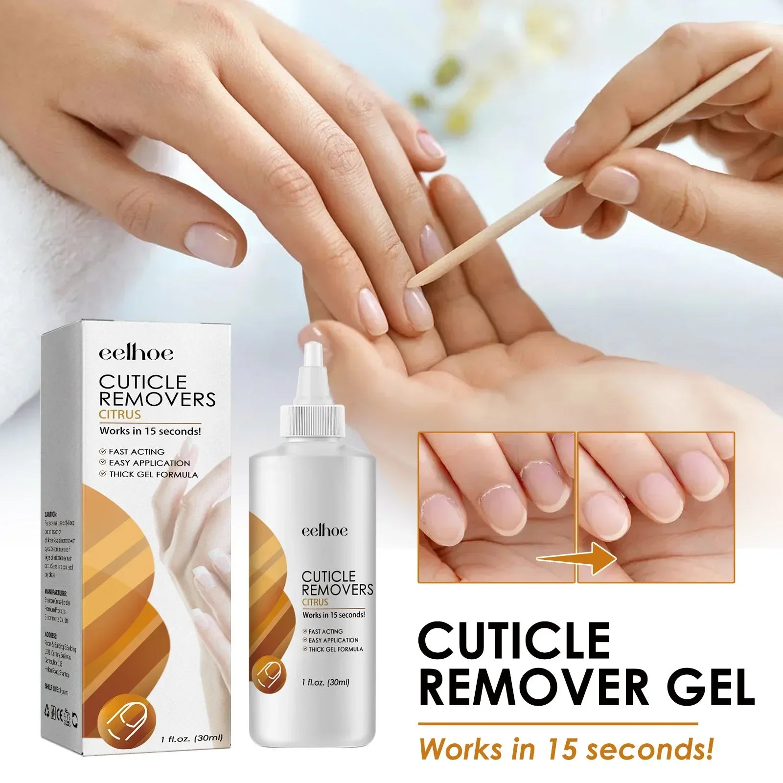EELHOE Cuticle Removal Gel – Nail Softener & Dead Skin Remover Cuticle Removal Gel Oasis Select