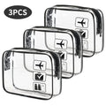 3-Pack Clear TSA Toiletry Bags – Airline Compliant Travel Pouches