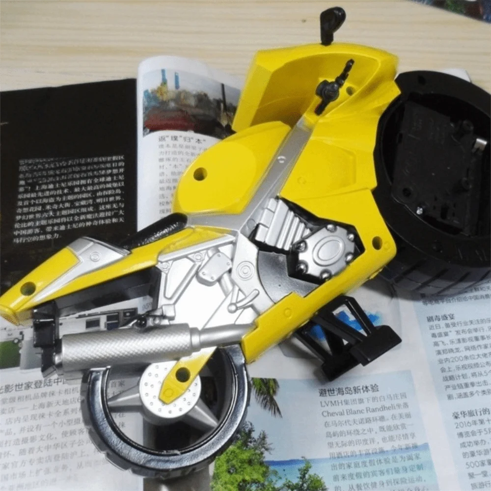 Cartoon Motorcycle Alarm Clock – Silent, Drop-Proof Desk Ornament