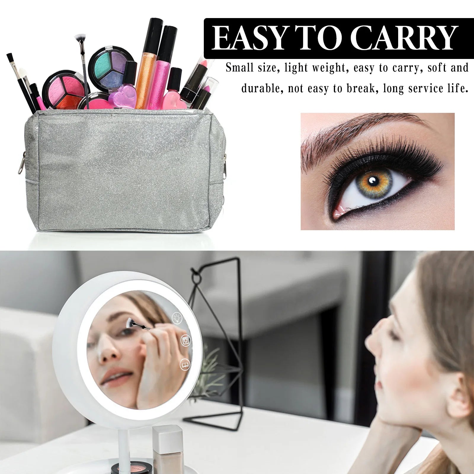 Eelhope Double Layer Fan Eyelash Brush | Eye Makeup Tool