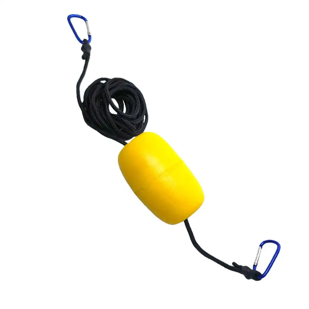 13FT Kayak Drift Anchors Tow Throw Line with High Visibility Buoy Float & 2pcs Aluminum Alloy Spring Hook Oasis Select YELLOW