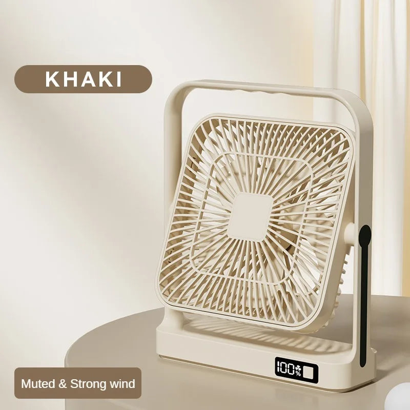 M09 Rechargeable Desktop & Wall Fan | 3600mAh USB Battery