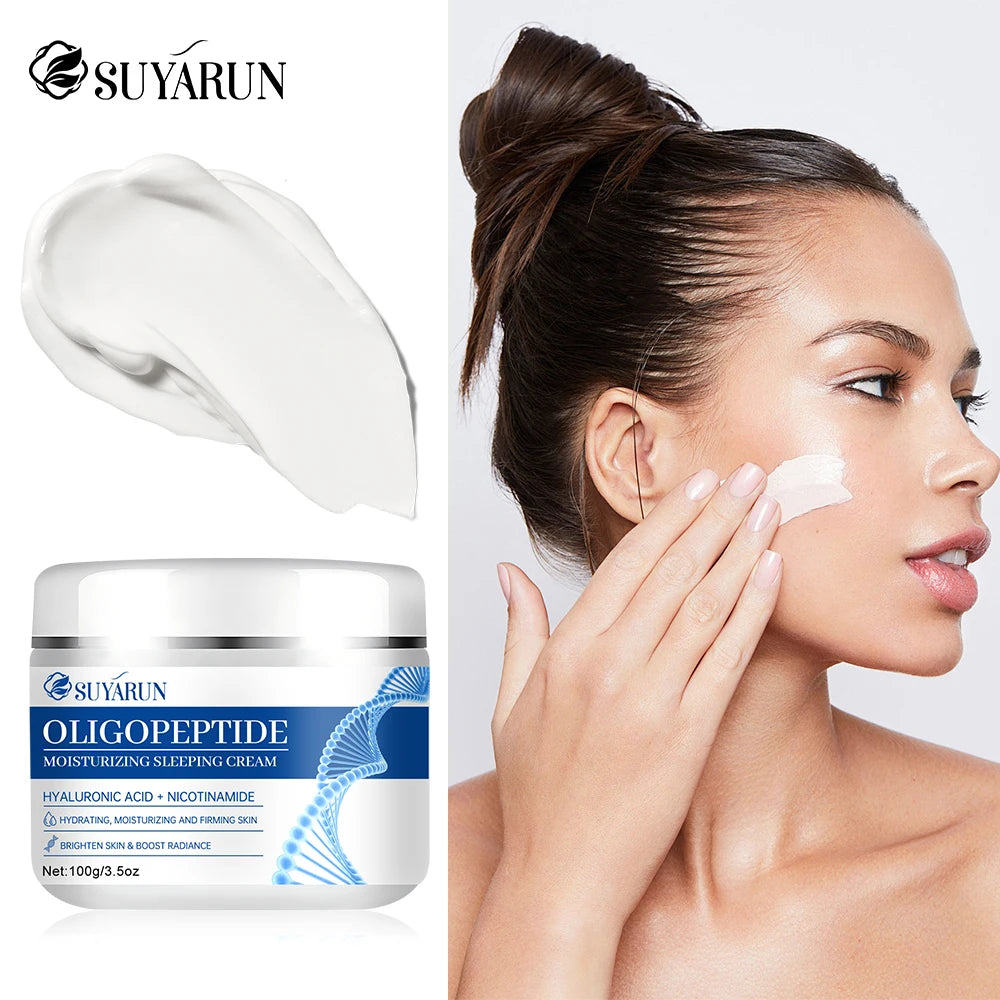 SUYARUN Oligopeptide Sleeping Cream Hydrating Night Moisturizer Anti-Aging Repair Firming Cream for Dry Sensitive Skin. Oasis Select