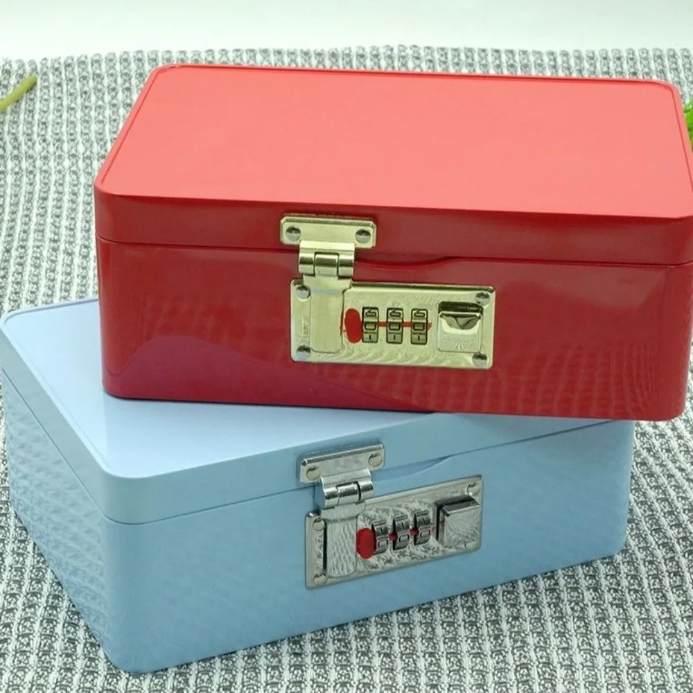 Metal Combination Lock Storage Box – Flip Top Key Safe