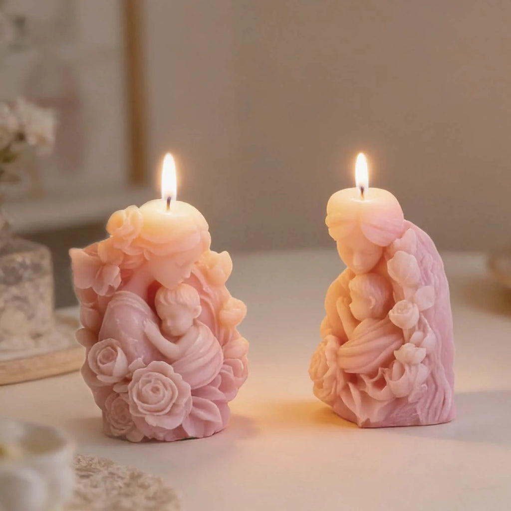 Resin Mold Non-Toxic Gypsum Ornament Mold Flower Mother Mold For Home Decoration Candle Making Mother’S Day Gift Oasis Select