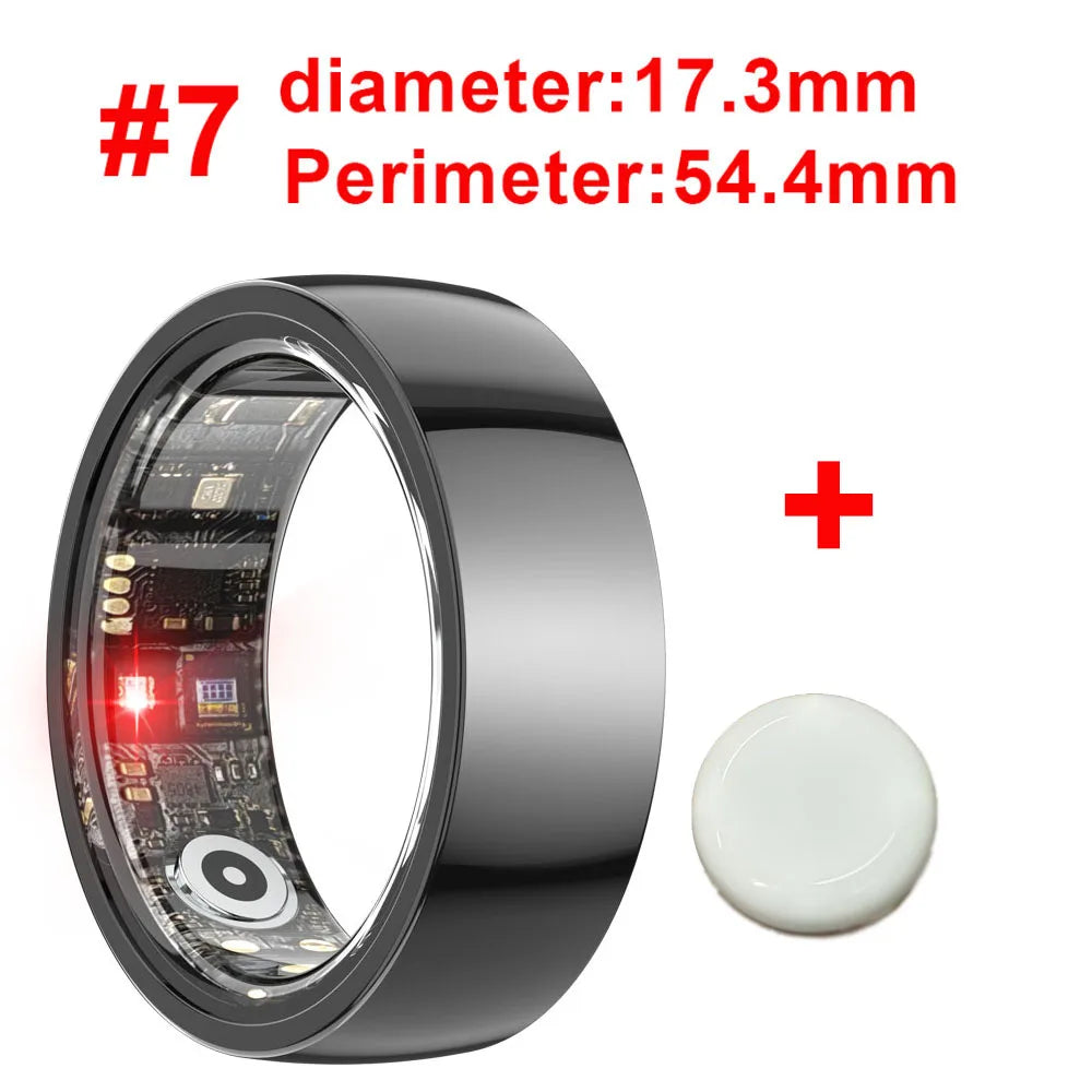 Smart Ring Men Women Health Heart Rate Sports Rings Sleep Monitoring IP68 Waterproof Smartring Wearing Without Sensation Oasis Select BK 7 A CDC