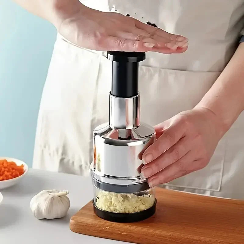 Manual Garlic Chopper Garlic Crusher Pressing Handheld Food Chopper Slicer Vegetable Cooking Crusher Gadgets Kitchen Accessories Oasis Select as pic