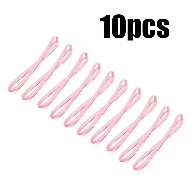 5/10pcs Elastic Absorbent Sweat Bands Yoga Running Fitness Headband Thin Sports Women Men Hair Bands Anti-Slip Hair Accessories Oasis Select 10pcs pink