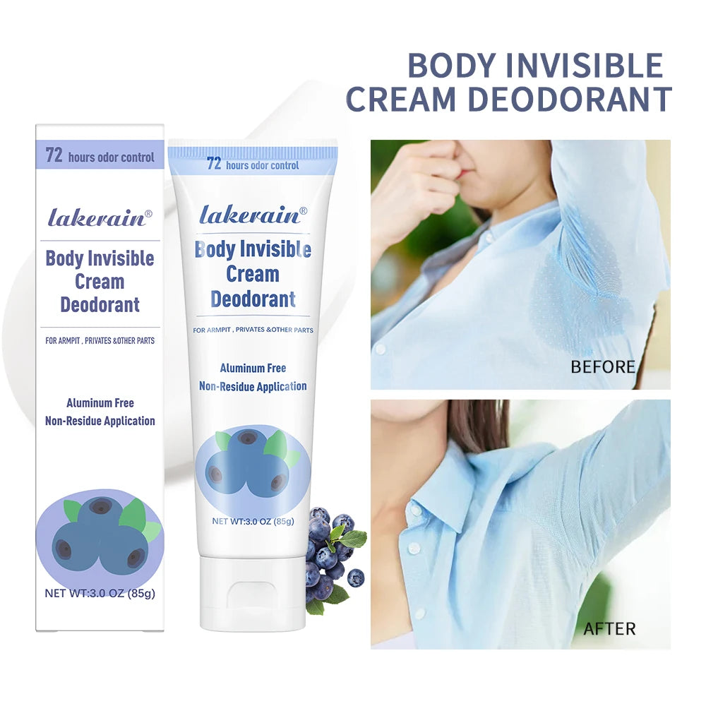 Lakerain Fruit Deodorant Cream – Blueberry & Strawberry, 85g