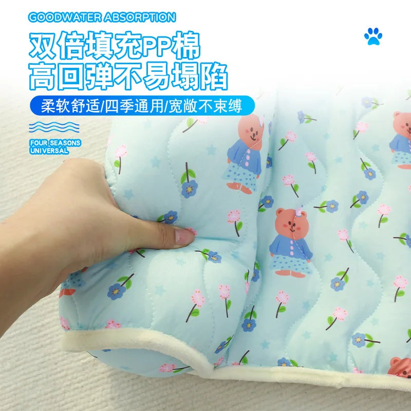 Summer Ice Silk Pillow Cool Pet Pad, Cat Cool Pad Pet Neck Protector, Ice Silk Cooling Cool Pad Suitable for Both Cats and Dogs Oasis Select
