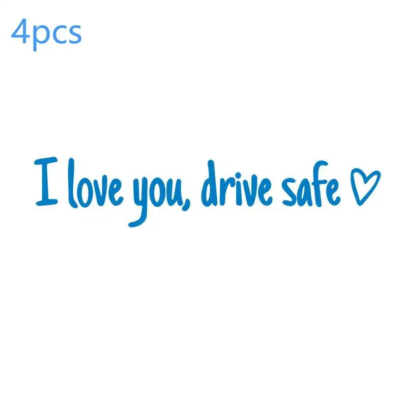 Drive Safe I Love You Rearview Mirror Decal - Waterproof Vinyl Car Mirror Sticker - Driving Safety Reminder Adhesive Oasis Select A5