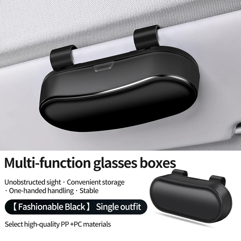 Car Sun Visor Glasses Holder – Clip-On Eyeglasses Case