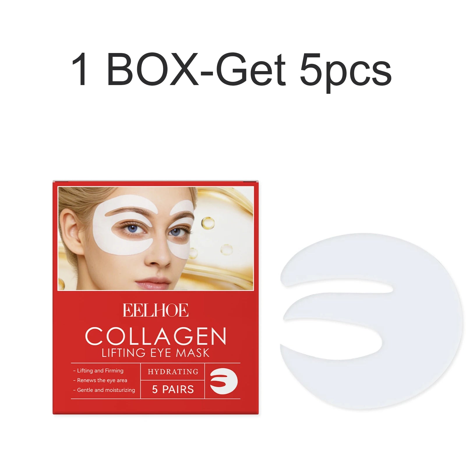 5/10/15/20 Pairs Collagen Eye Mask Lifting Firming Hydrating Under Eye Patches Niacinamide Dark Circles Nourishing Fine Lines Oasis Select 1 BOX-Get 5pcs