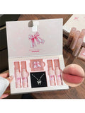 6-Piece Matte Lip Gloss & Blush Set with Necklace | ARTVALUE