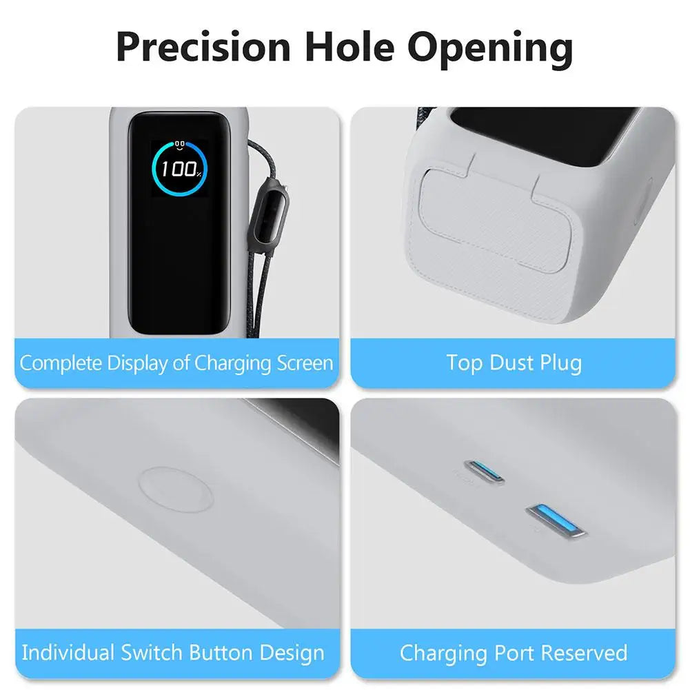 For Anker Zolo 165W Mobile Power Silicone Case Portable Power Bank Protective Cover Portable Travel Case With Carrying Strap Oasis Select