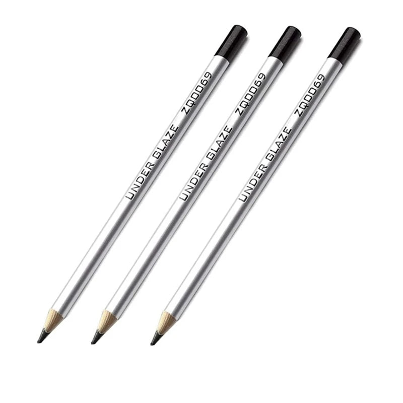 WISH 3Pcs Black Underglaze Pencils,Underglaze Pencils For Pottery,Underglaze Pencil Precision Underglaze Pencil For Pottery Oasis Select