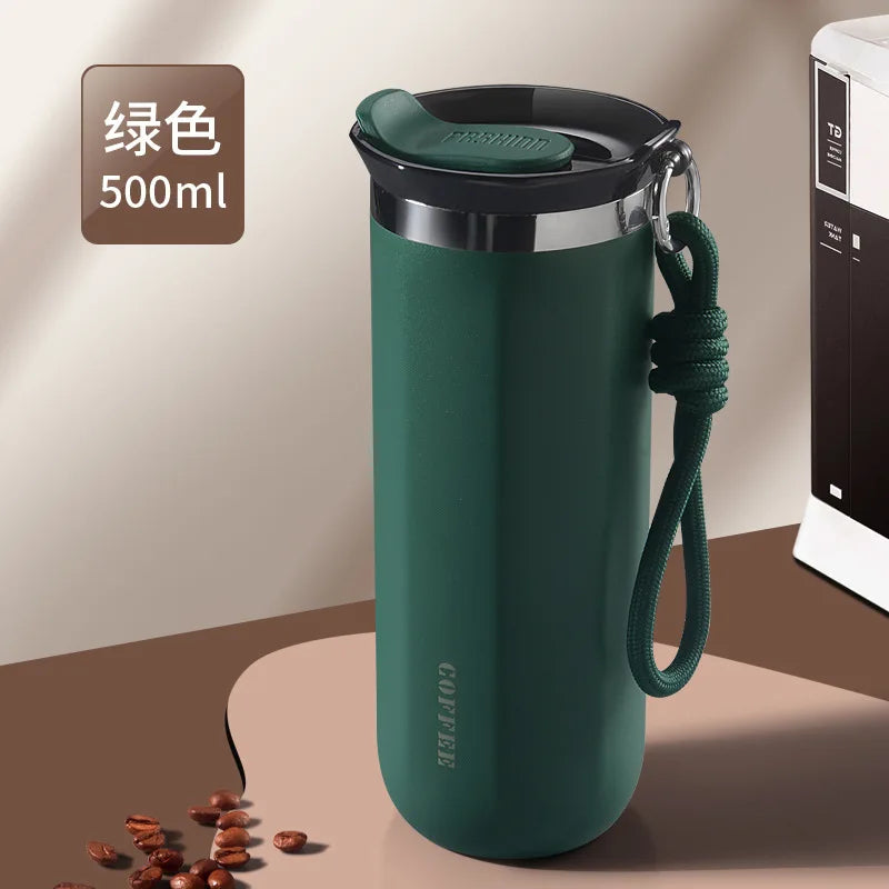 350/500ml Vacuum Insulated Coffee Mug, Double-wall Stainless Steel Travel Tumbler, Office Portable Cold Coffee Cup Gift Cup Oasis Select Dark-green-500ml .350 or 500ml