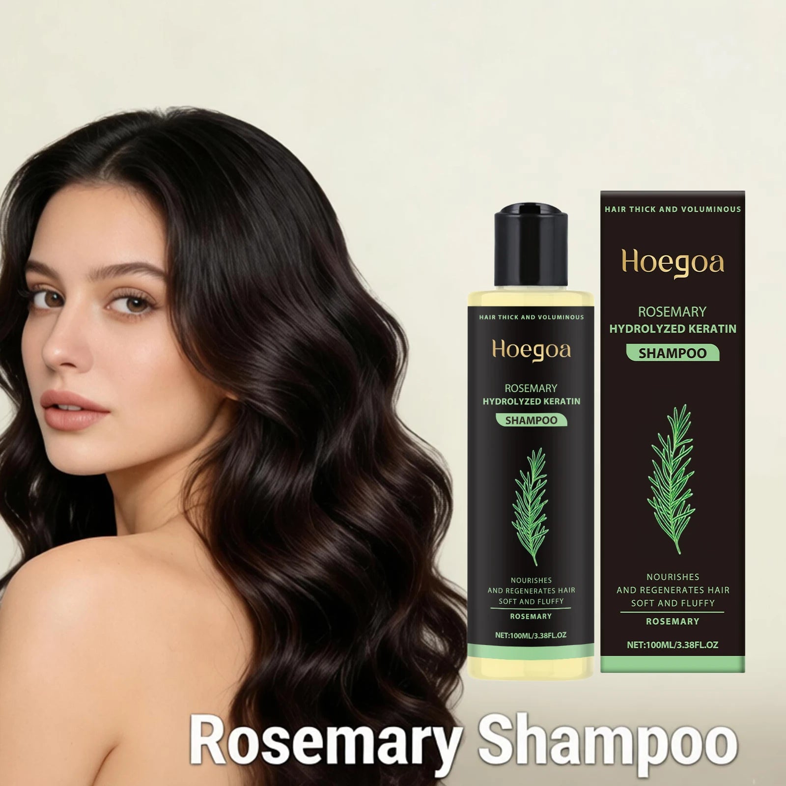 Rosemary Shampoo Soothing Scalp Anti Dandruff Oil Control Hair Regrowth Repair Frizzy Damaged Split Ends Hair Cleaning Shampoo Oasis Select