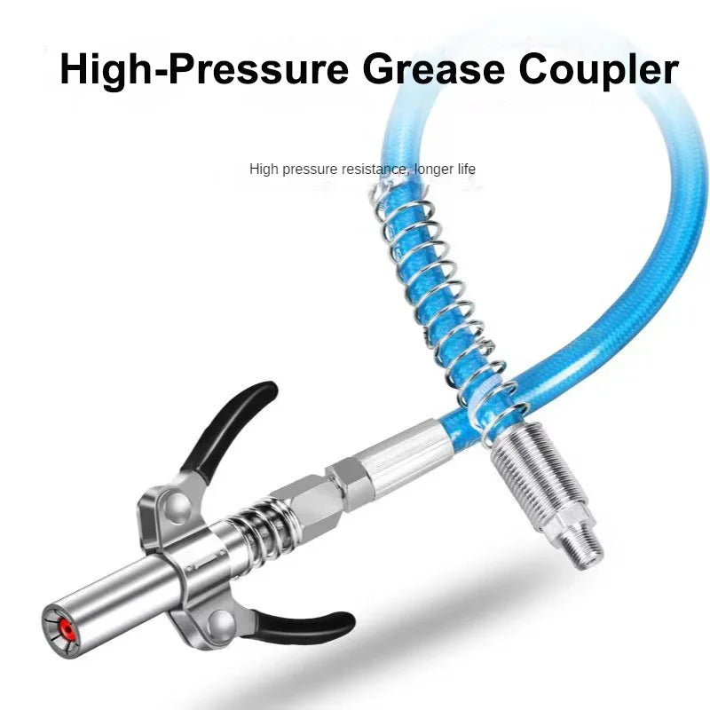 Grease Coupler Heavy-Duty Quick Release Grease Gun Coupler NPTI/8 10000 PSI Two Press Easy To Push Accessories Oasis Select