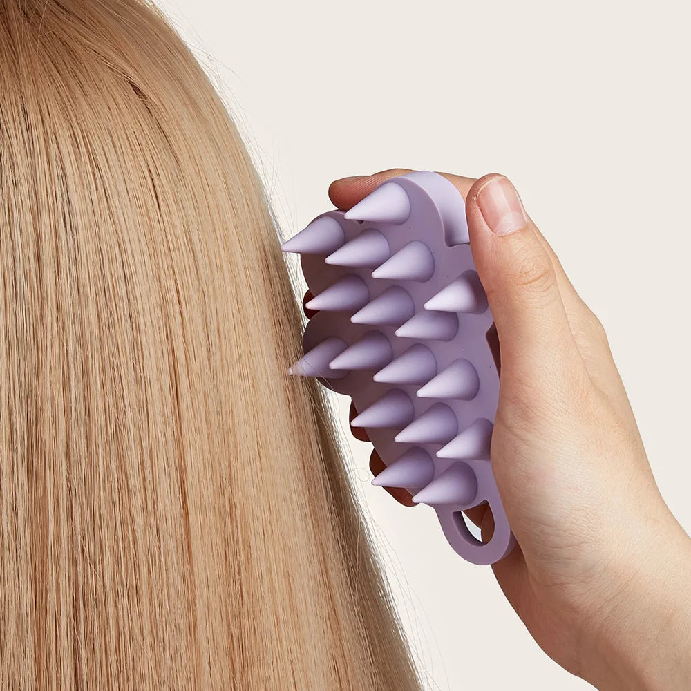 Silicone Cat Paw Scalp Massager Set – Pink & Purple Shampoo Brush Scalp Massage Brush Oasis Select
