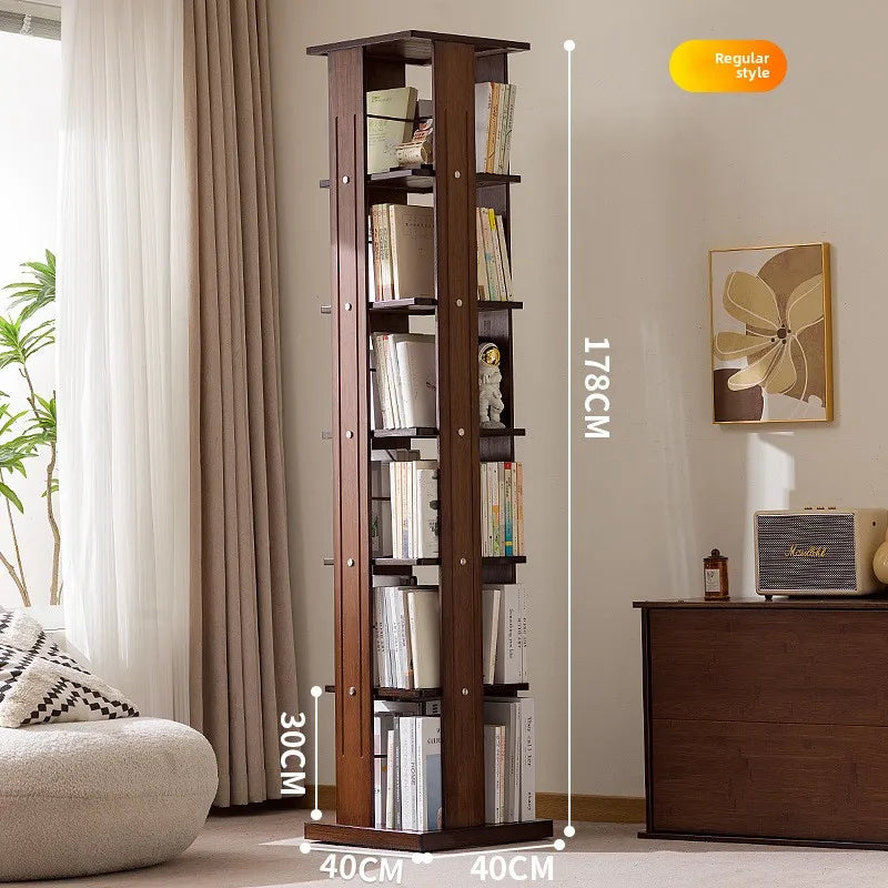 Rotating bookshelf Floor-to-ceiling children's shelf Bookcase Simple baby picture book storage Simple home student multi-layer Oasis Select Upgraded Six Layers