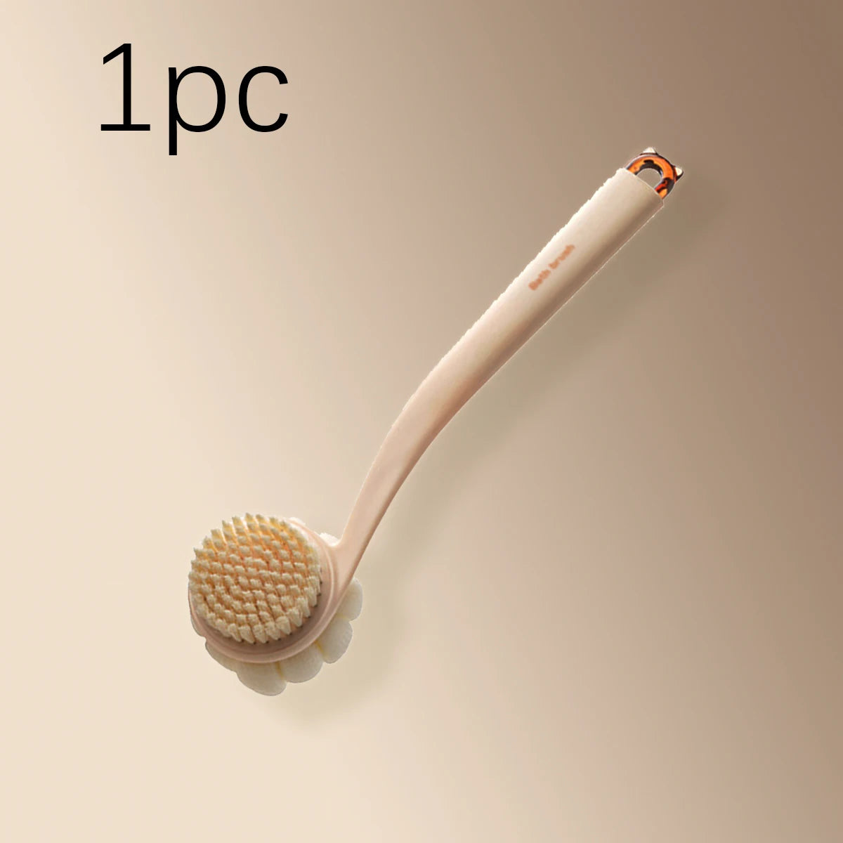 3in1 Shower Brush Long Handle Back Scrubber Soft Bristles Loofah Foot Exfoliator Body Bath Massager Cleaning Bathroom New 2026 Oasis Select Orange