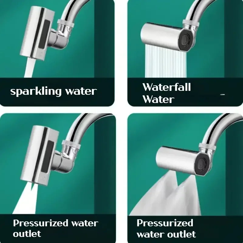 Small Flying Rain Faucet Kitchen Vegetable Washing Shower Faucet Four-speed Rotating Dishwashing Spout Faucet Waterfall Aerator Oasis Select