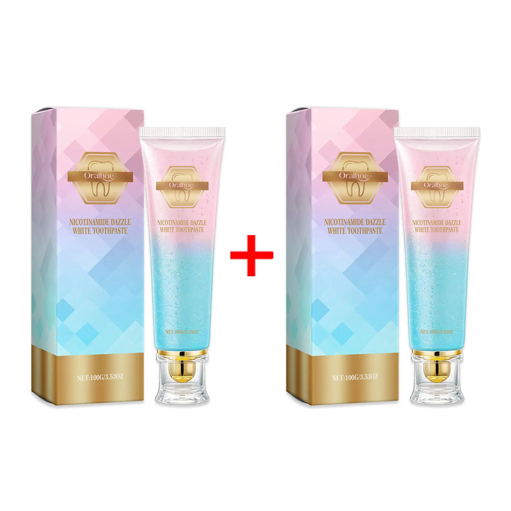 Nicotinamide Teeth Brightening Toothpaste Fresh Breath Deeply Cleaning Hygiene Removing Plaque Stains Oral Care Toothpastes 100g Oasis Select 100g Boxed X 2PCS