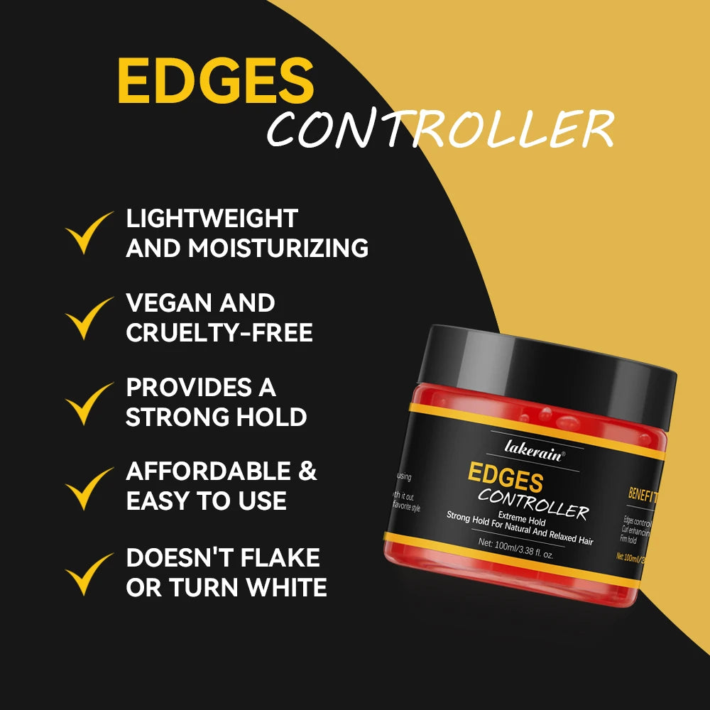 Edge Control Strong Hold Hair Gel Thick Edges Styling Gel Non-Greasy Non-Flaking No White Cast Long Lasting Supports All Hair Ty Oasis Select