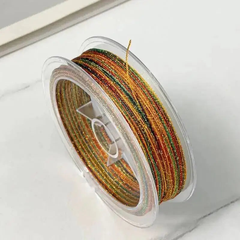 0.4MM Segment Dyed Starry Sky Thread 6-Strand Gradient Woven Rope DIY Bracelet Necklace Woven Iridescent Color Thread Oasis Select C56 0.4mm 50m