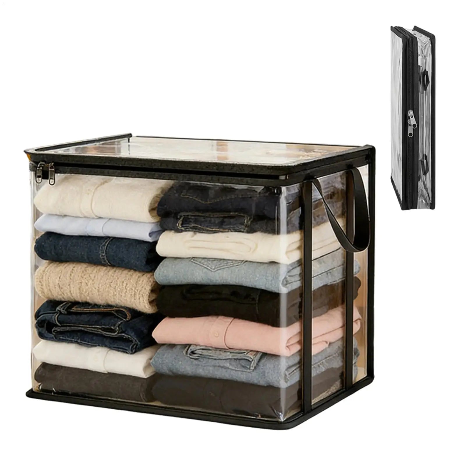 Heavy Duty Storage Bags with Handles Foldable Packing Tote Travel Moving Clothes Bags for Organizing Bedroom Closet Clothing Oasis Select