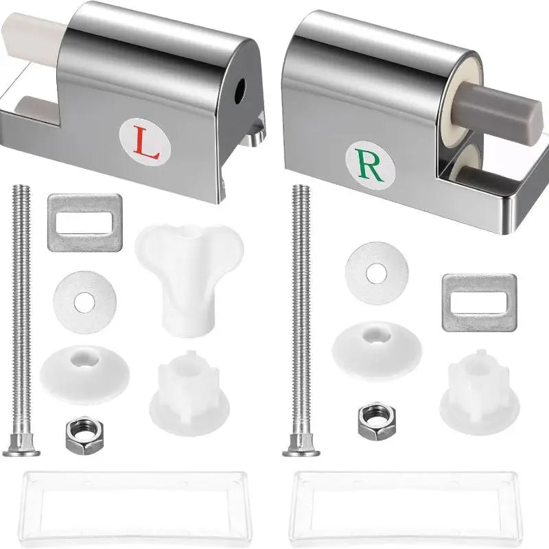 1Set Toilet Soft Close Hinges Seat Hinge Replacement Traditional Contemporary Toilet Lid Hinges Hardware Fixing Connector Parts Oasis Select