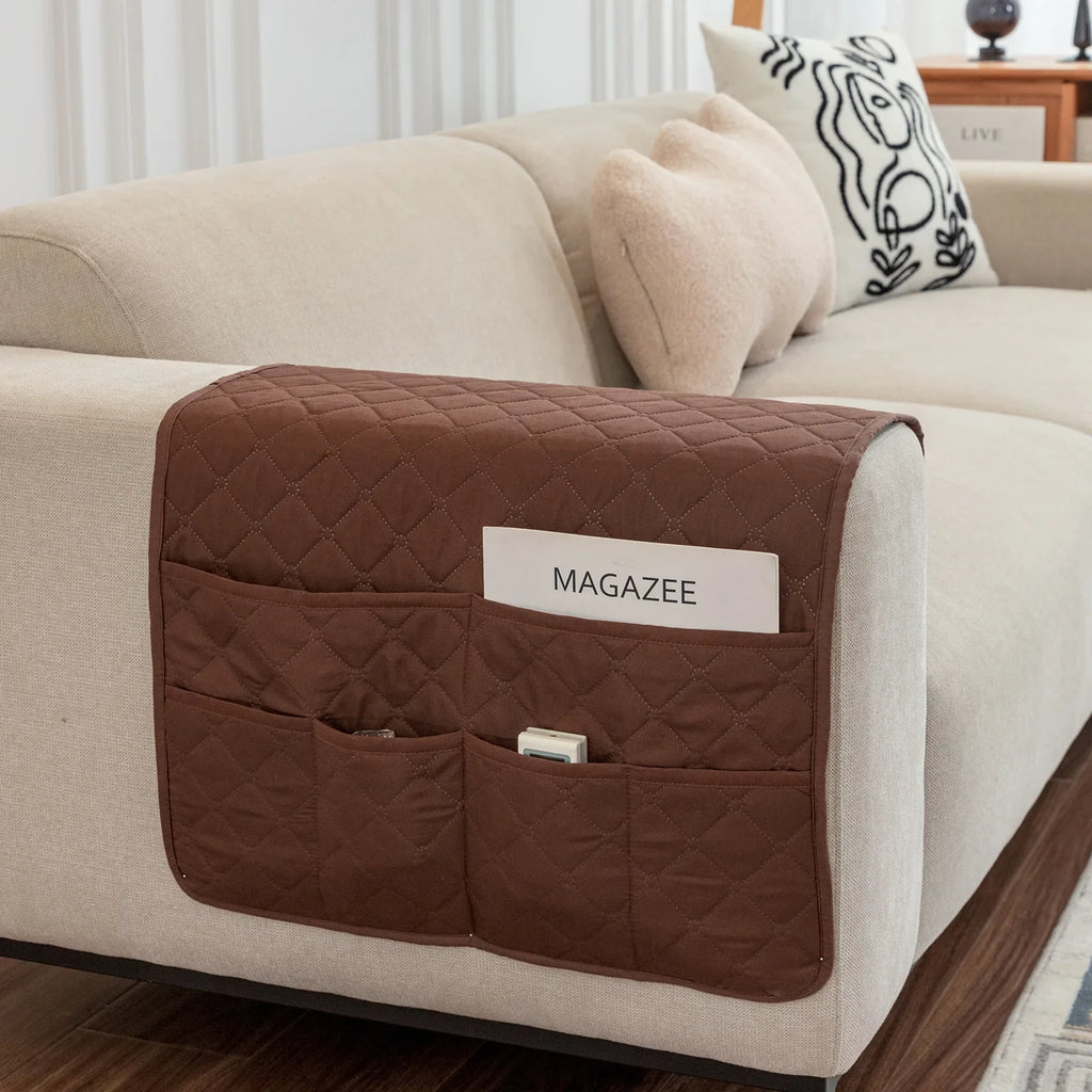 New Sofa Hand Towel with Storage Pocket Magazine Remote Control Sofa Recliner Armrest Clutter Management Bag Oasis Select 5 50X90cm
