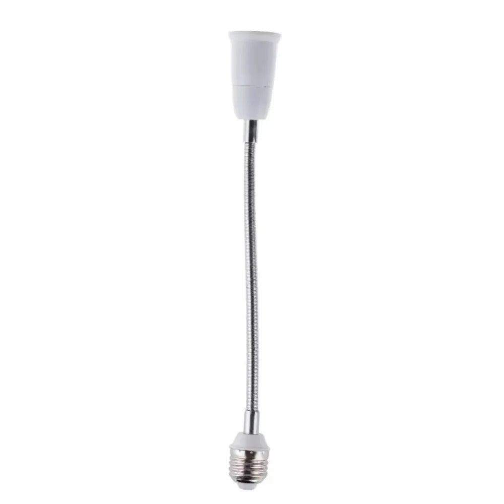 20/30/40/60cm LED Bulb Extension Tube Flexible E27 To E27 Bulb Conversion Lengthen Threaded Lamp Holder Adapter Home Oasis Select 60cm