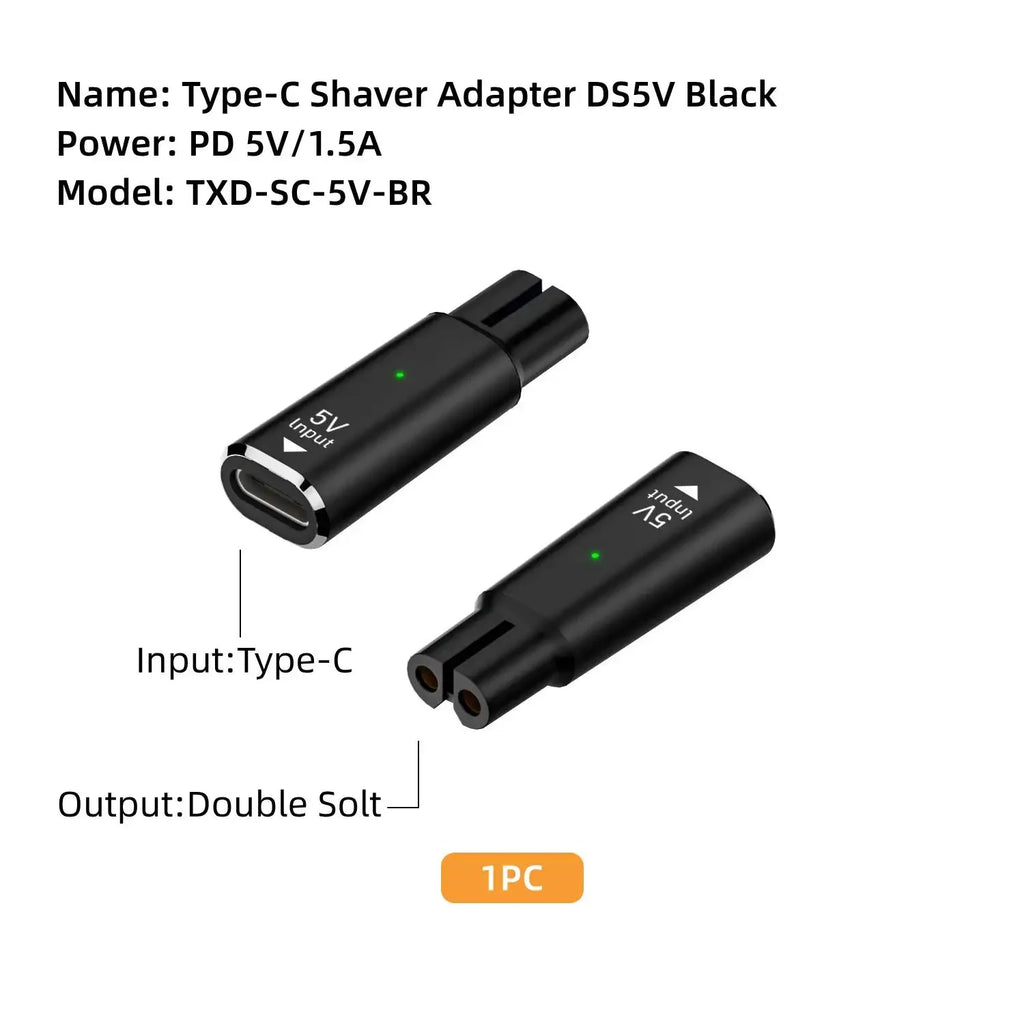 USB-C Adapter for Philips OneBlade QP2724 QP2834 – Fast Charge Shaver Charging Adapter Oasis Select