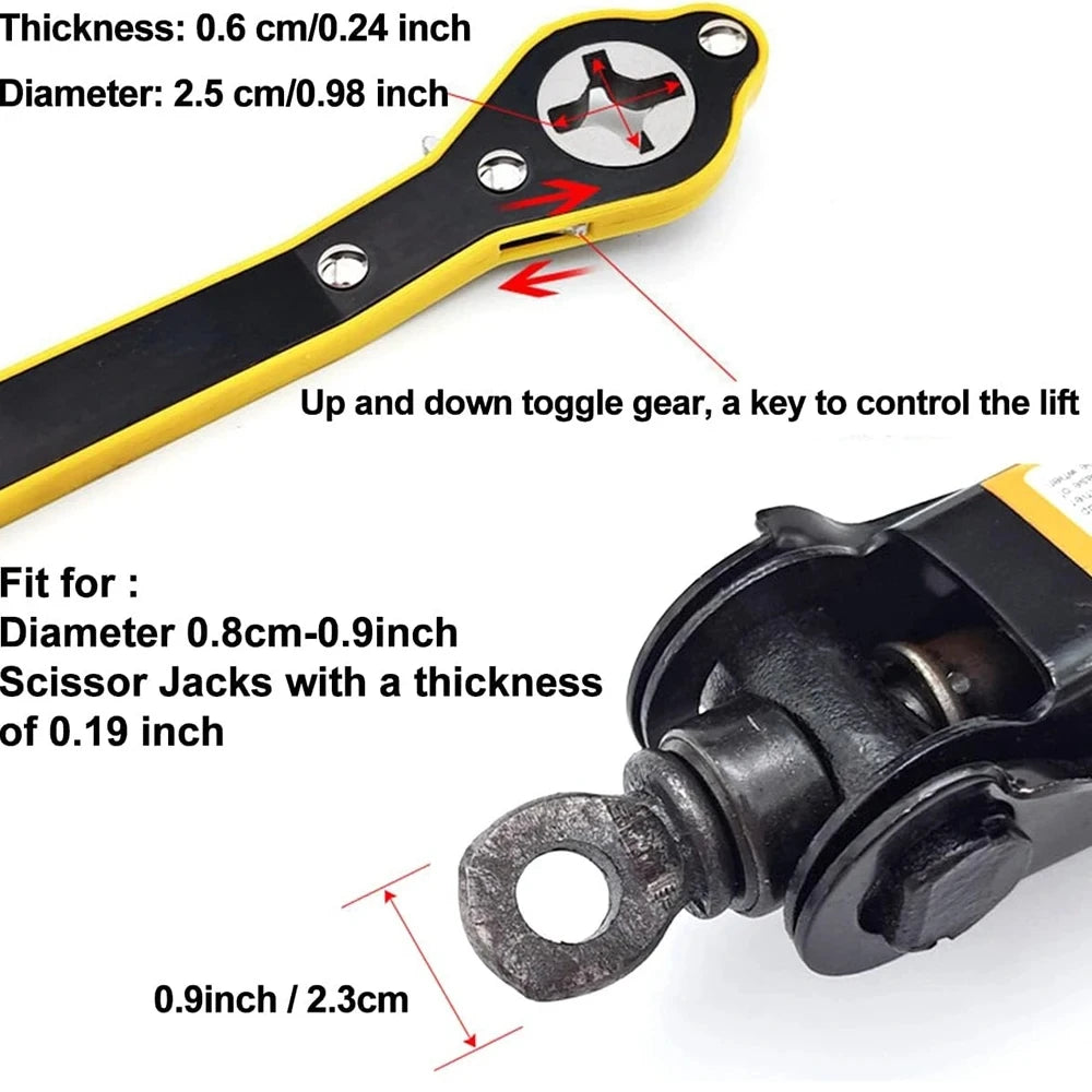 Universal Car Jack Ratchet Wrench – Cross & Dual Purpose Set